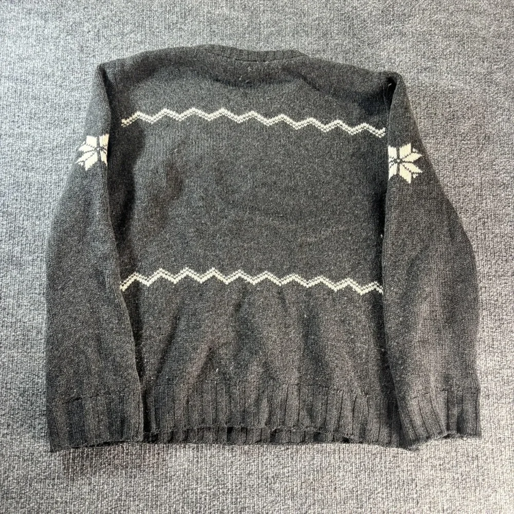 Vintage Field‎ Gear Sweater Mens Medium Wool Moose Christmas Crewneck Hong Kong